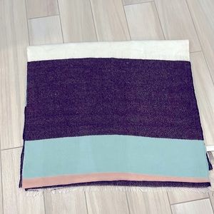 Loft wrap or long scarf- one size- NWT. Purple, dusty pink, cream, light green